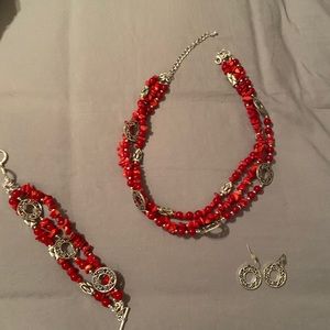Lia Sophia Red necklace combo